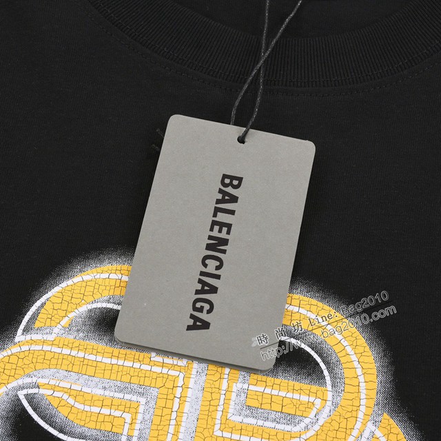 Balenciaga專櫃巴黎世家2023SS新款印花T恤 男女同款 tzy2734